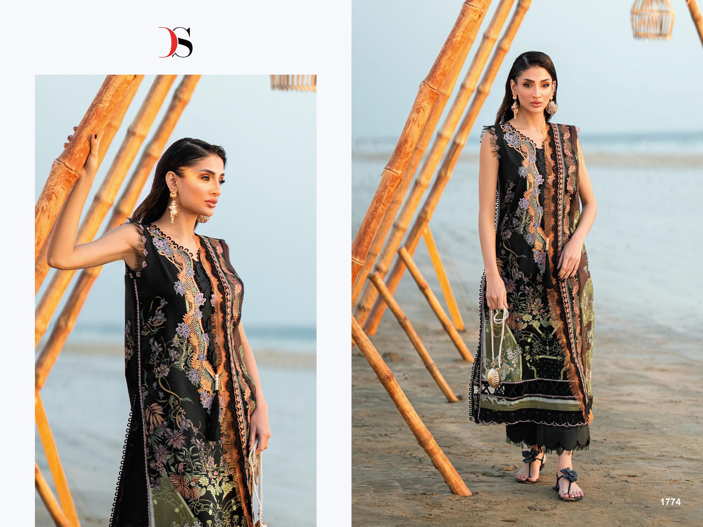 Jade Needle wonder OF salwar kameez for chiffon duppta
