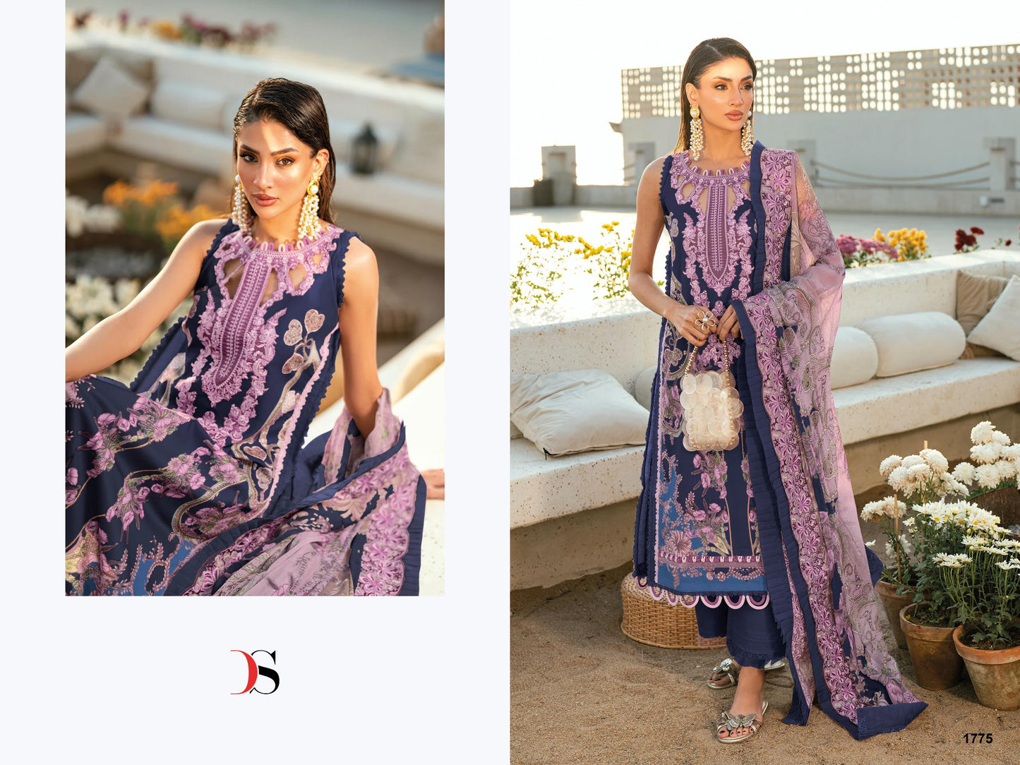 Jade Needle wonder OF salwar kameez for chiffon duppta