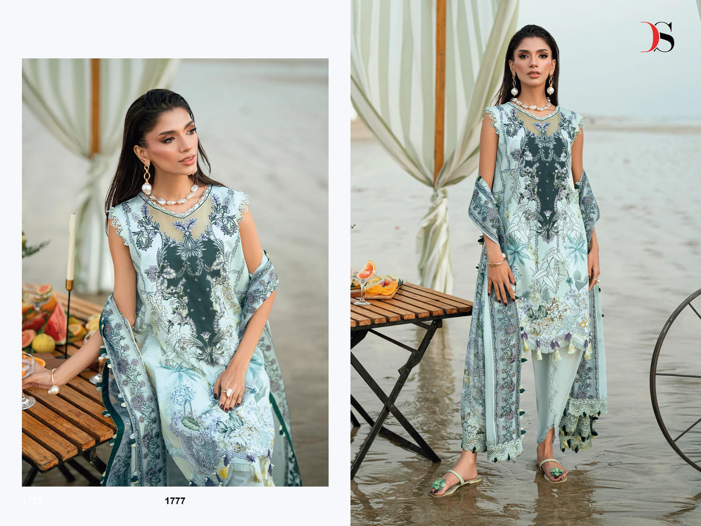 Jade Needle wonder OF salwar kameez for chiffon duppta