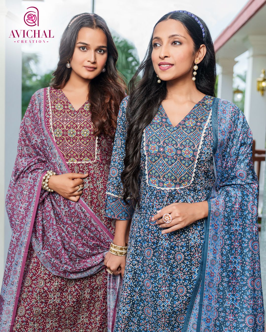 Pure Cotton Printed Fabric with Delicate Handwork salwar kameez