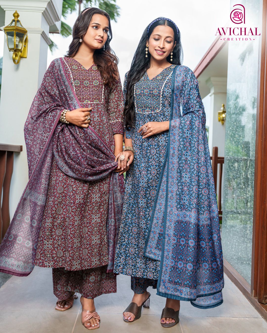 Pure Cotton Printed Fabric with Delicate Handwork salwar kameez