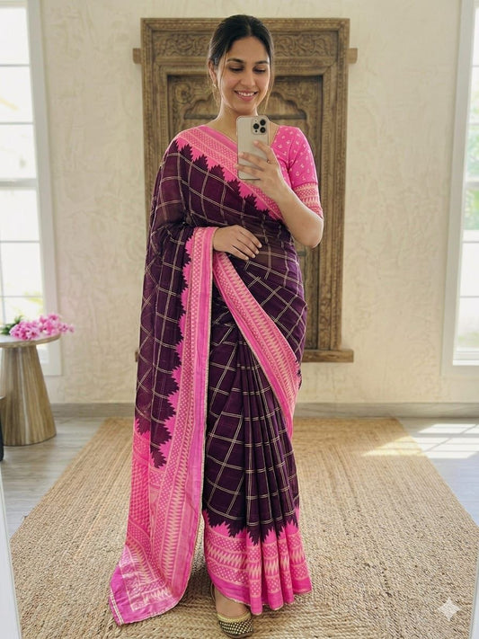 Georgette saree trending  ethnic wear india traditional saree handloom festival saree bridal with ranig blouse