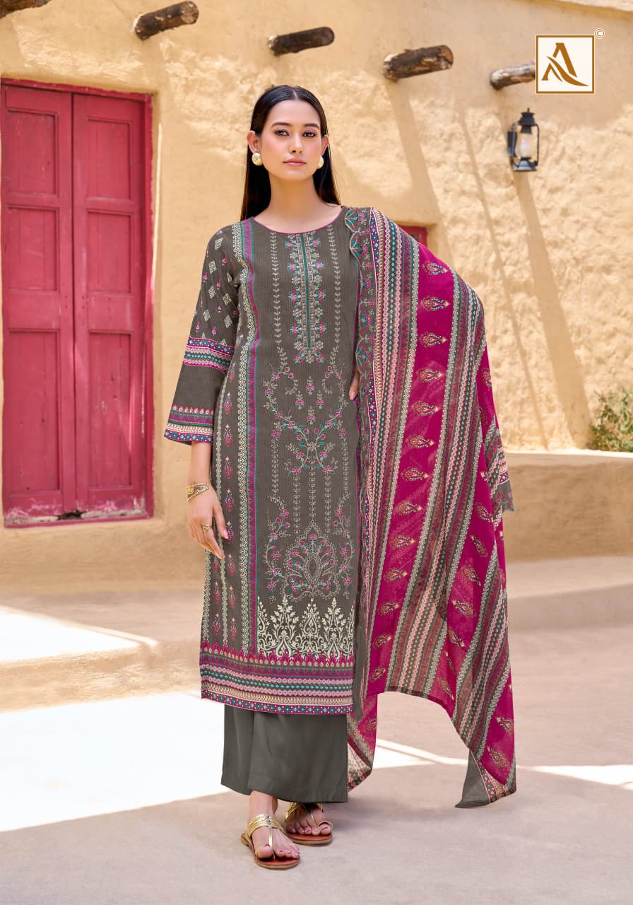 Pure Cambric cotton Pakistani Print With Fancy Embroidery salwar kameez