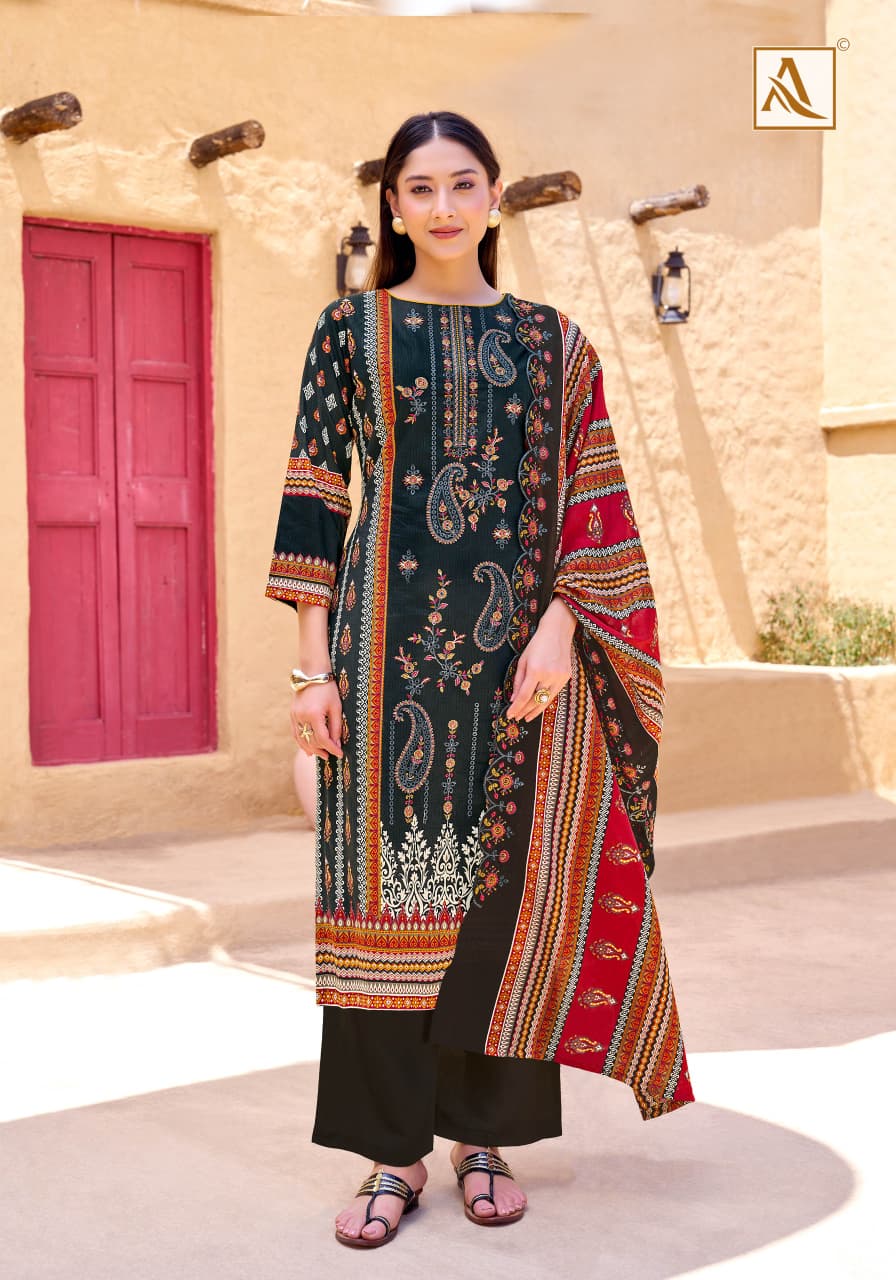Pure Cambric cotton Pakistani Print With Fancy Embroidery salwar kameez
