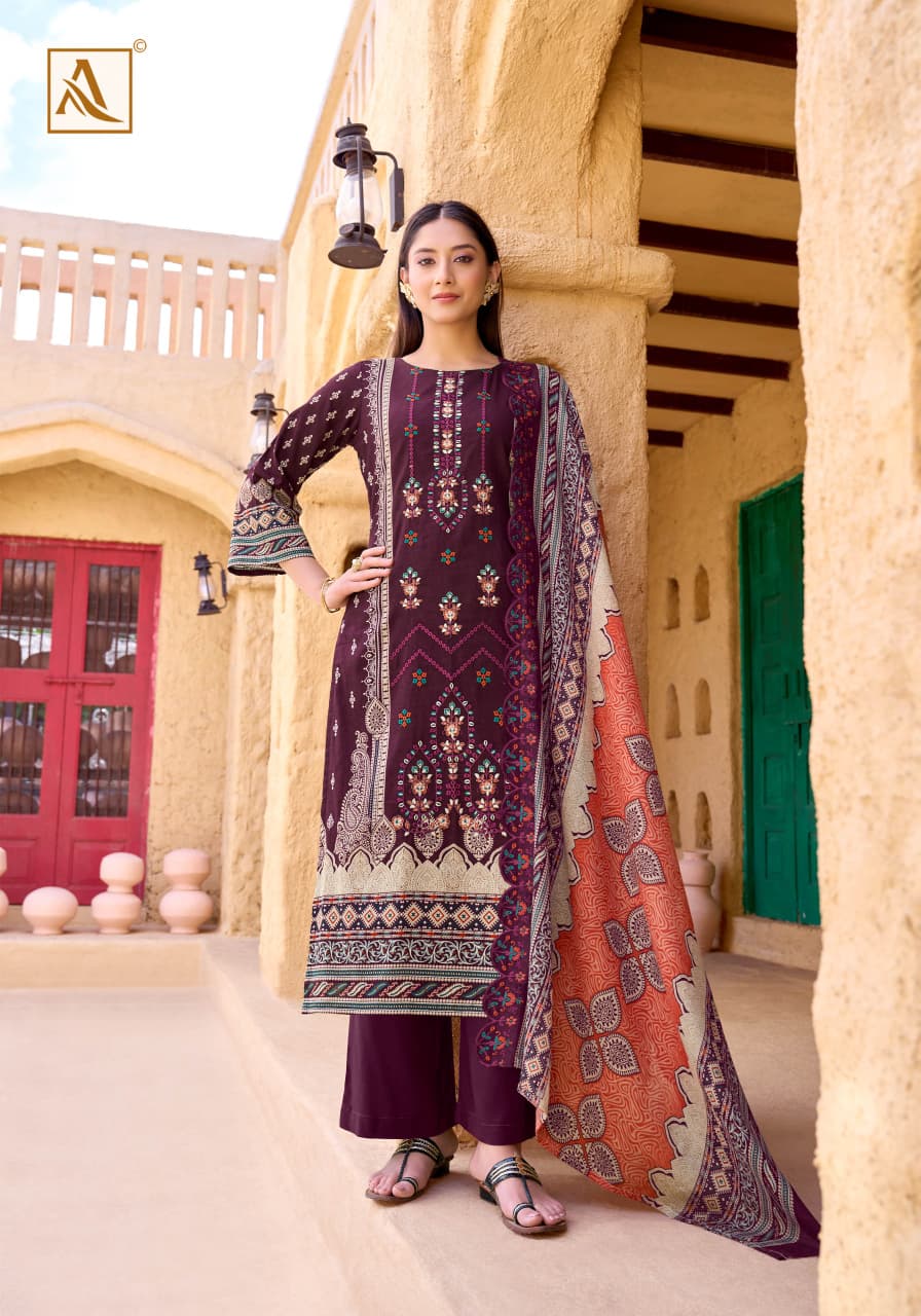 Pure Cambric cotton Pakistani Print With Fancy Embroidery salwar kameez