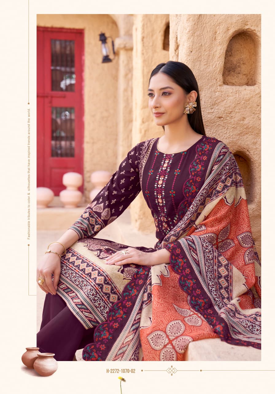 Pure Cambric cotton Pakistani Print With Fancy Embroidery salwar kameez
