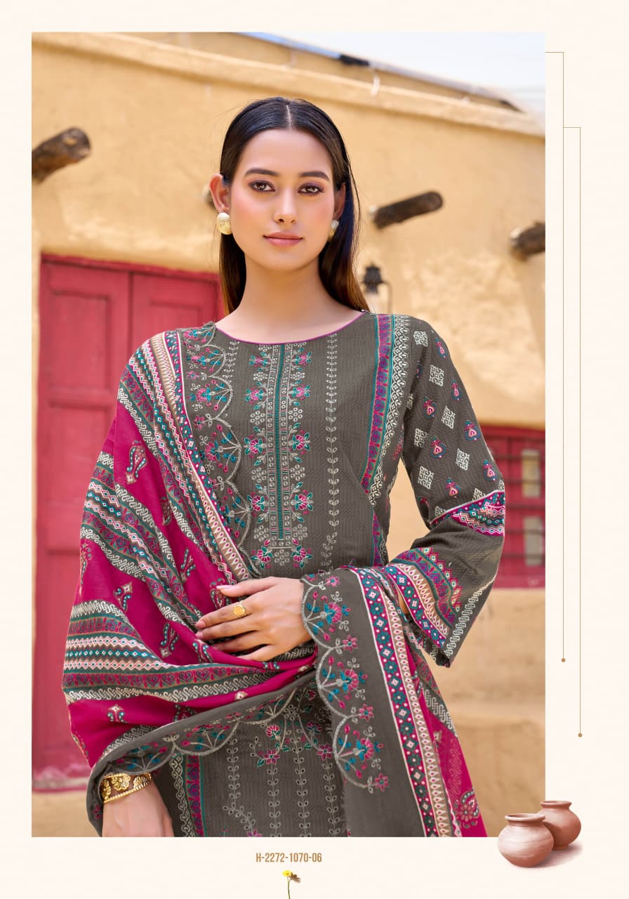 Pure Cambric cotton Pakistani Print With Fancy Embroidery salwar kameez