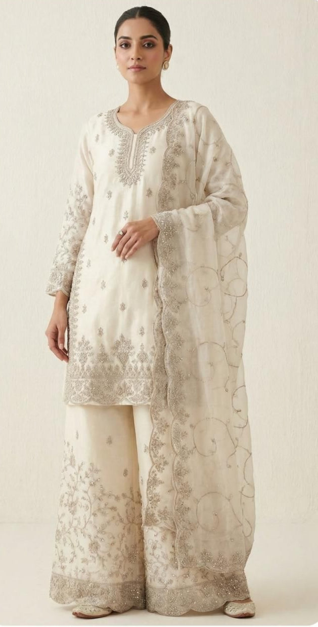 PURE ZIMMI CHOO WITH EMBROIDERY WITH MOTHIWORK  SALWAR KAMEEZ