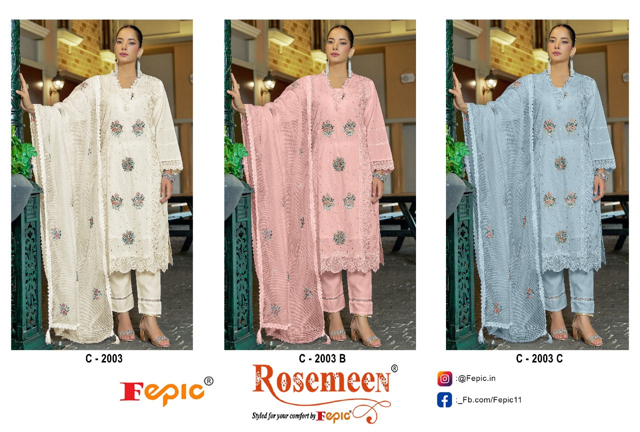CAMBRIC COTTON HEAVY EMBROIDERED SALWAR KAMEEZ