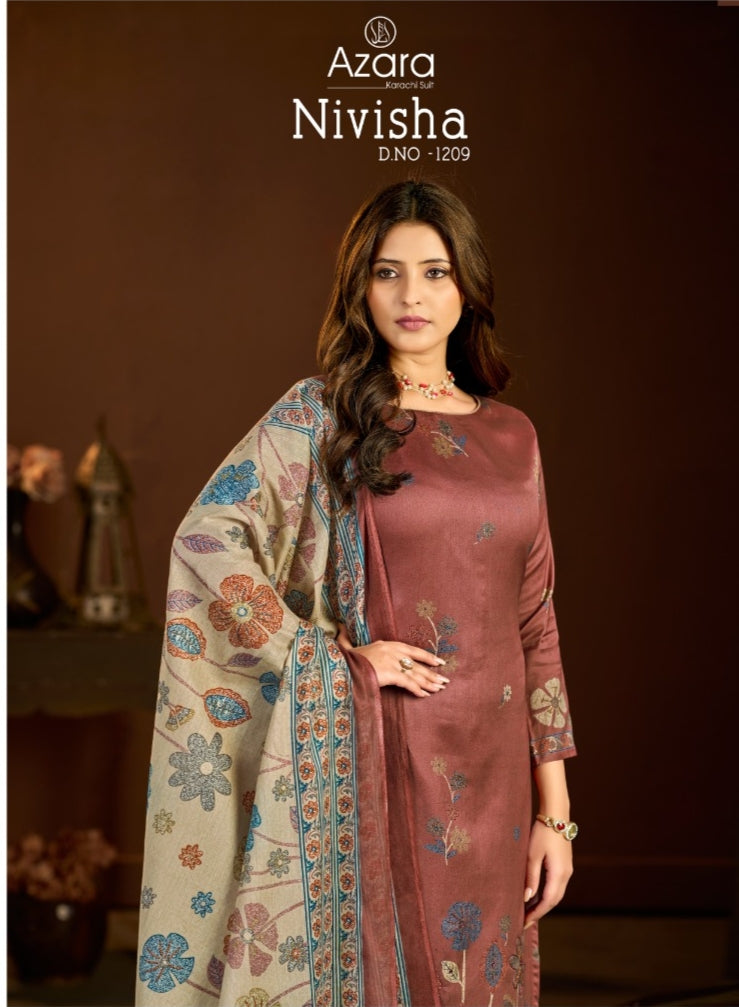 Top pure jaam cotton designer print with heavy hand work salwar kameez