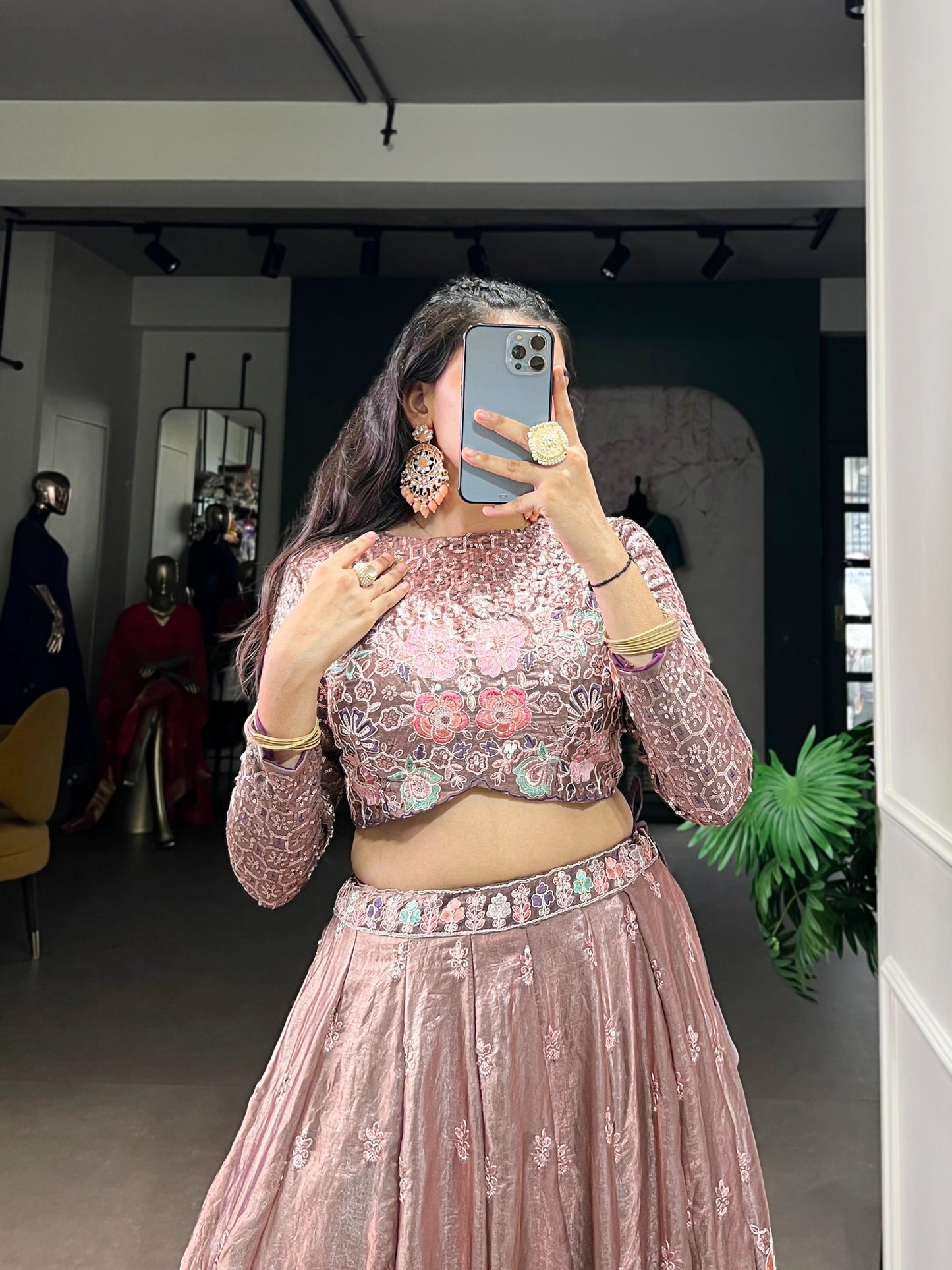 Sequins that sparkle, embroidery that defines elegance  of lehengha choli