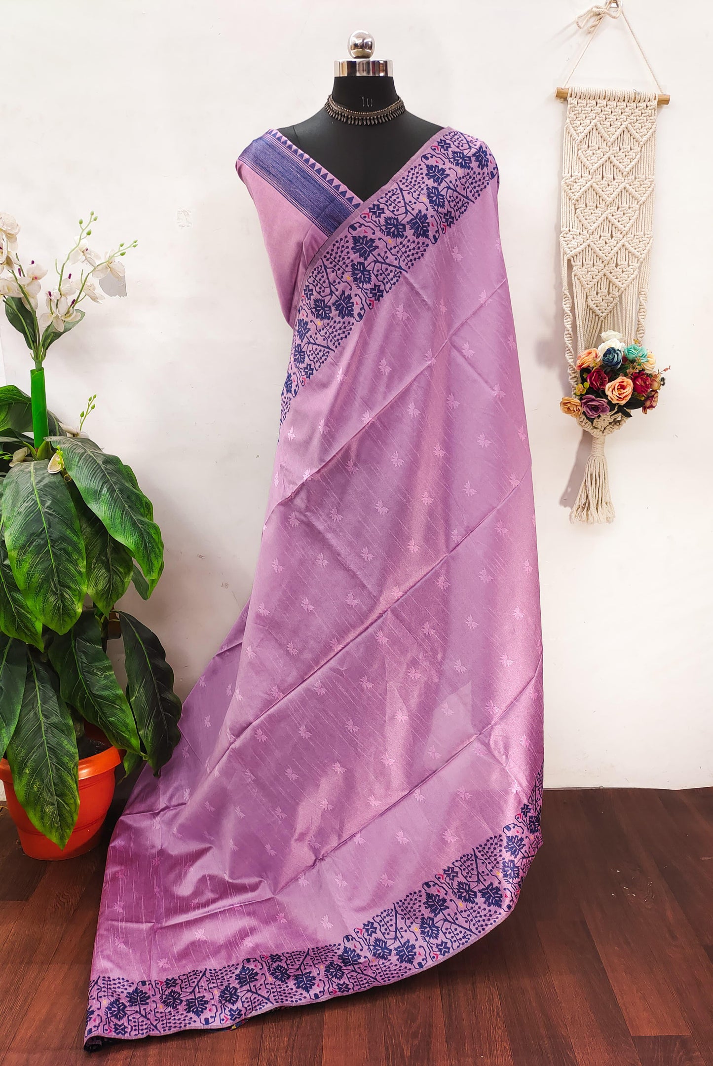 Banglori Handloom raw silk saree