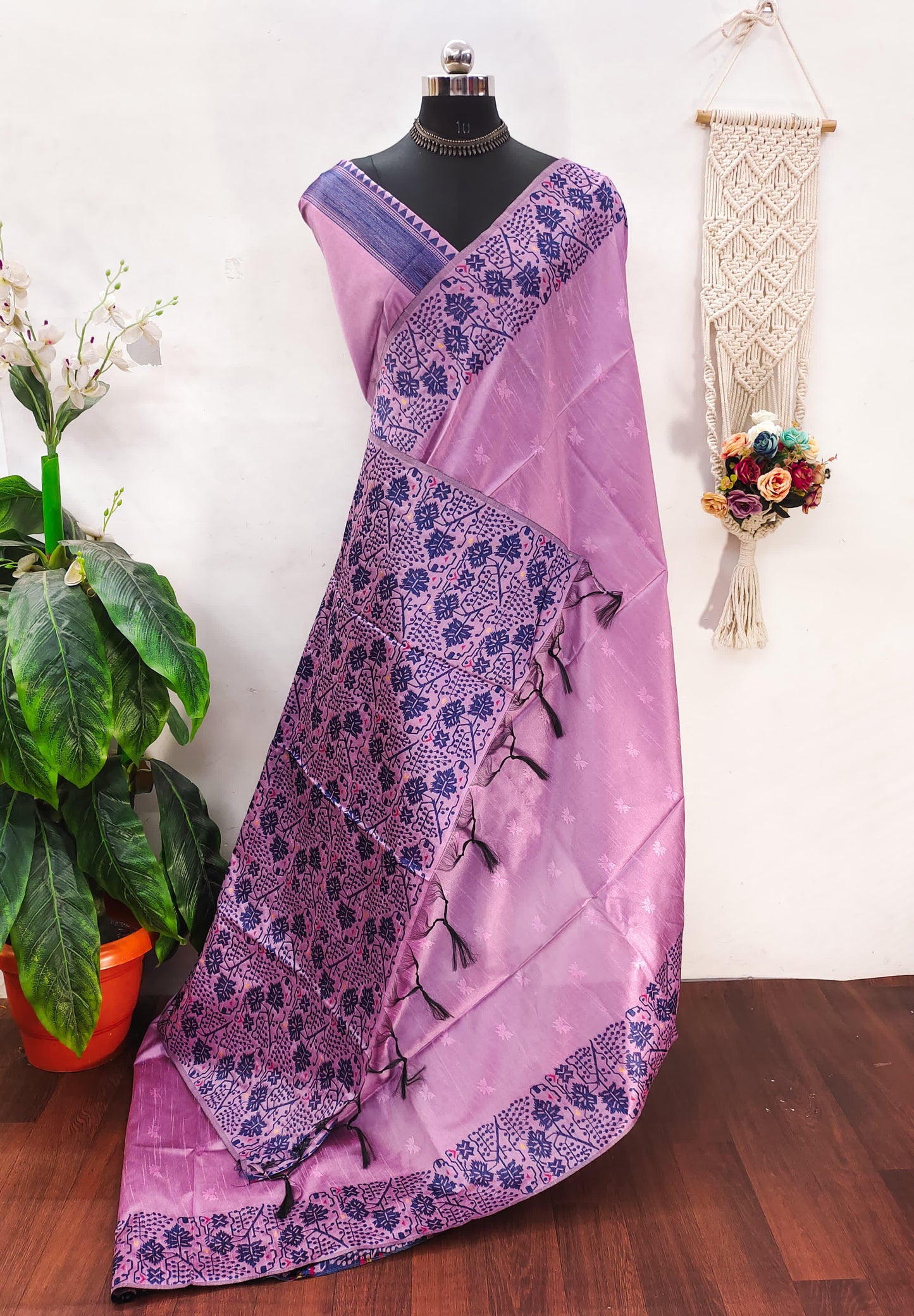Banglori Handloom raw silk saree