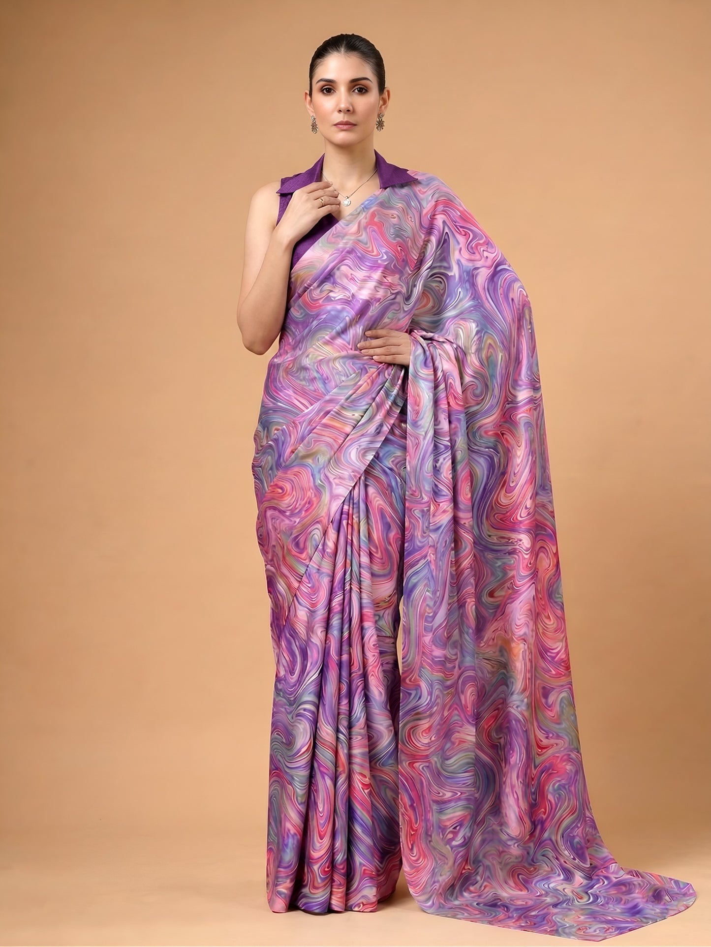 Wrap yourself in the silky elegance of satin with prints that speak pure grace and charm
