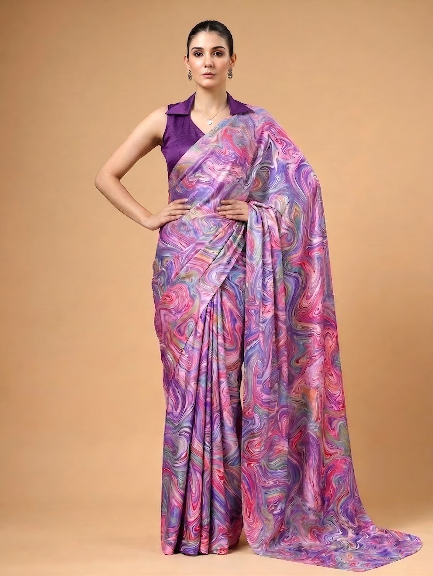 Wrap yourself in the silky elegance of satin with prints that speak pure grace and charm