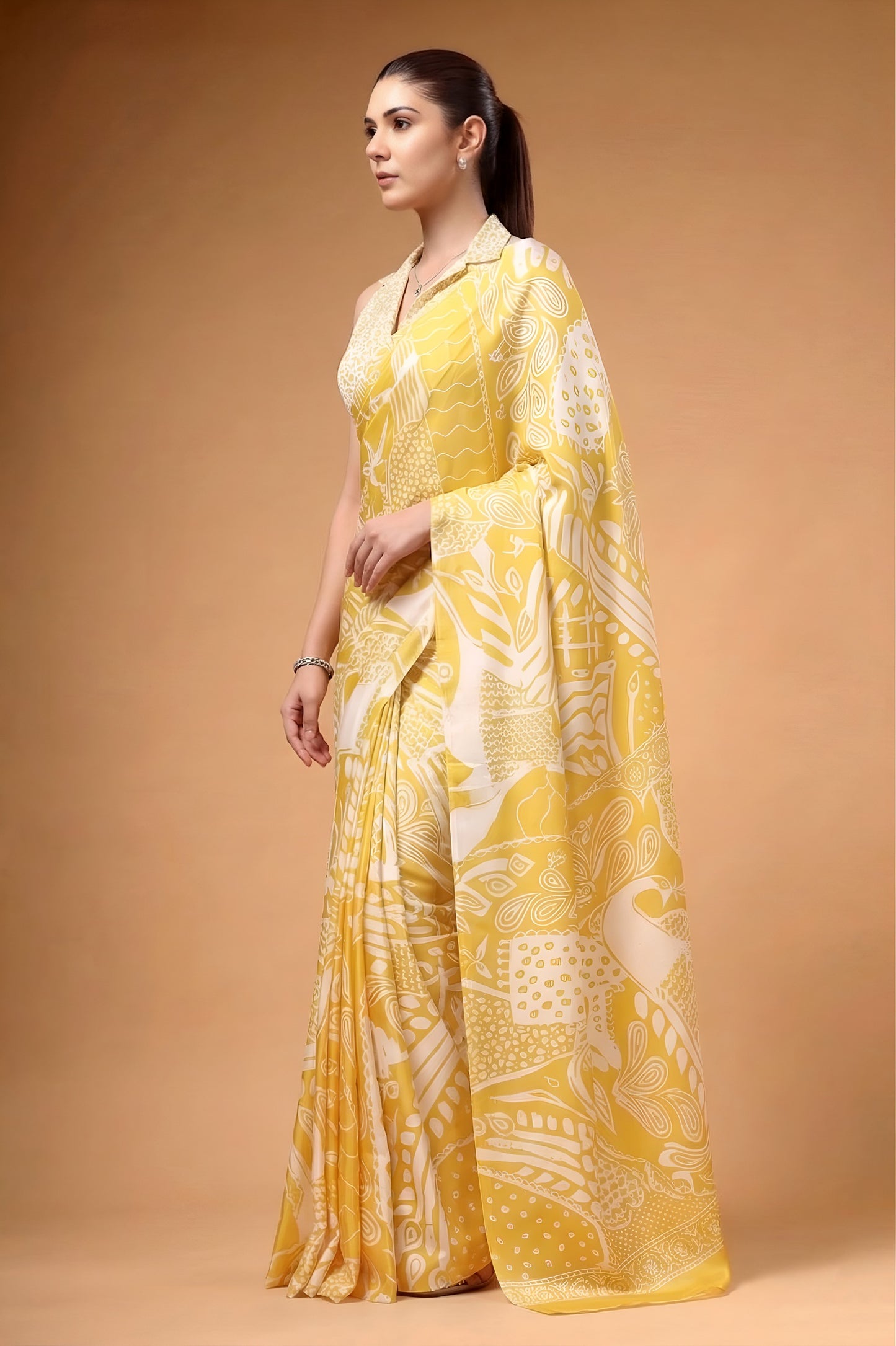 Wrap yourself in the silky elegance of satin with prints that speak pure grace and charm