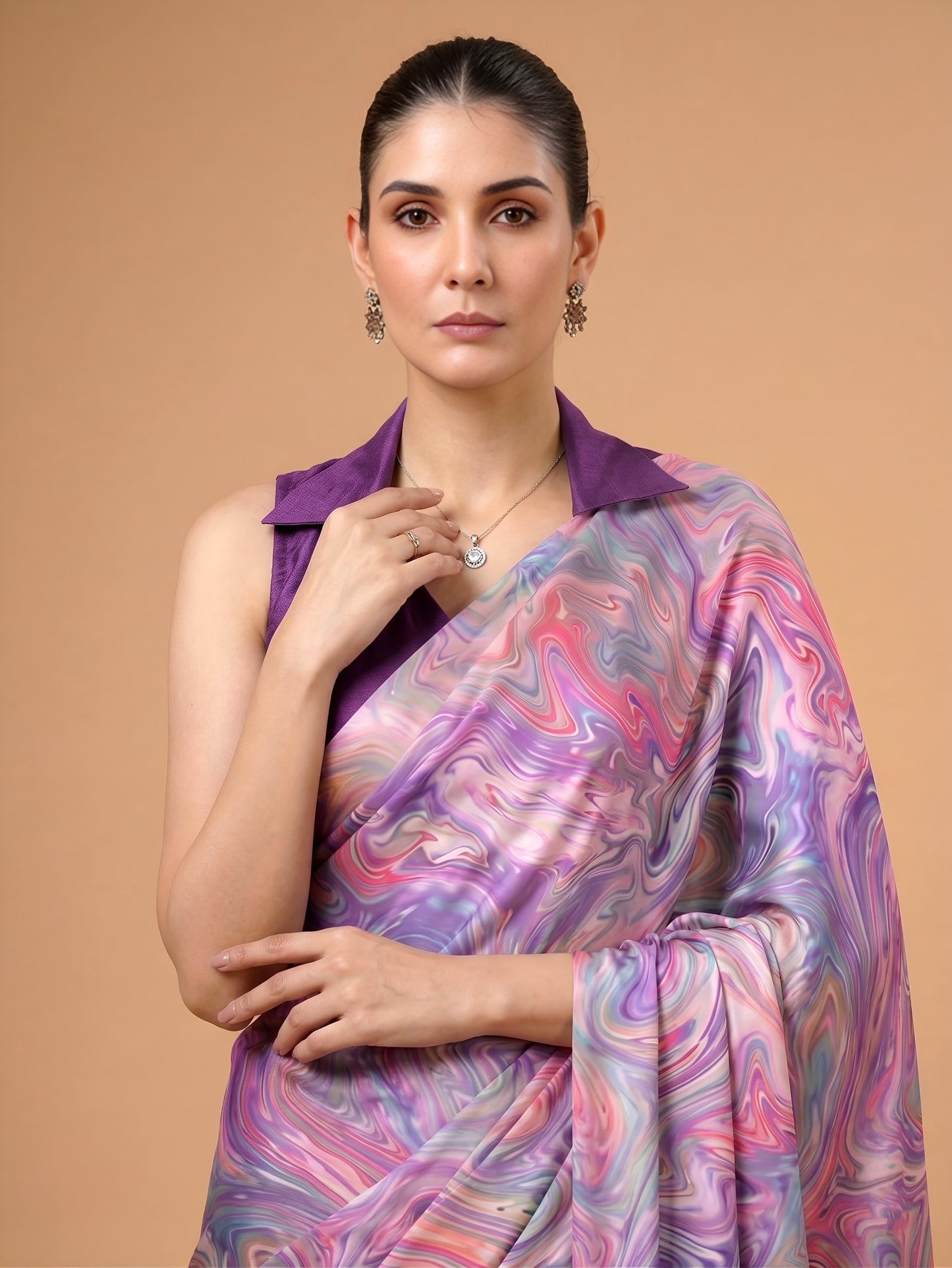 Wrap yourself in the silky elegance of satin with prints that speak pure grace and charm