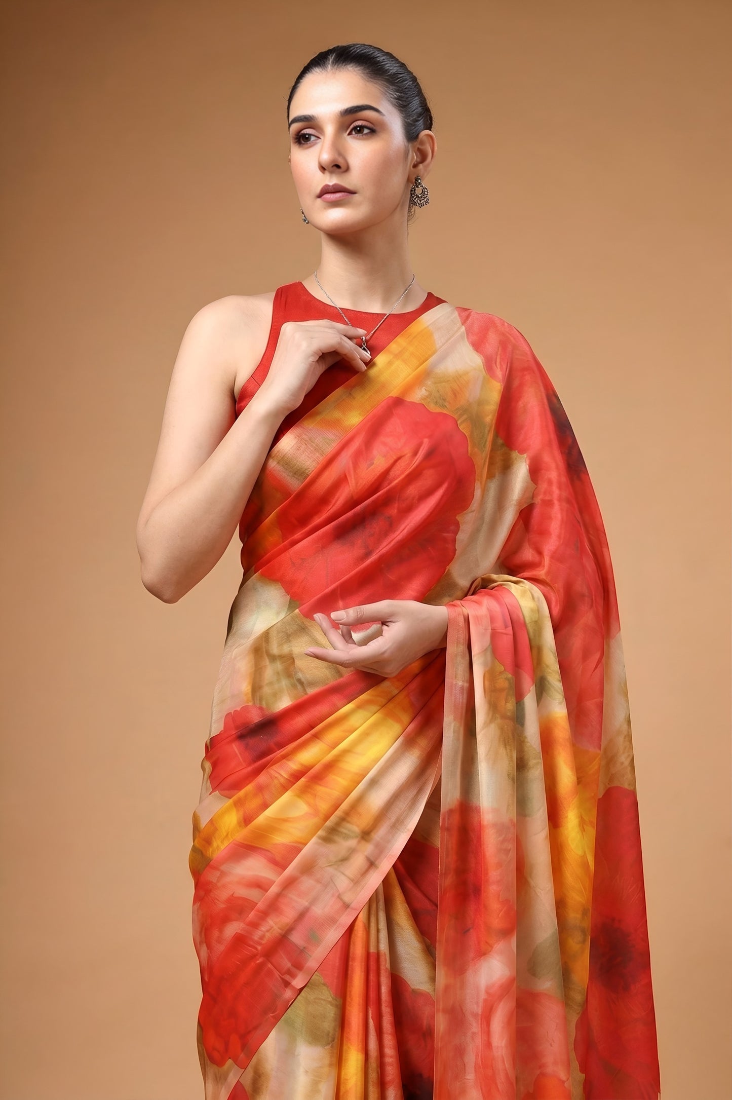 Wrap yourself in the silky elegance of satin with prints that speak pure grace and charm