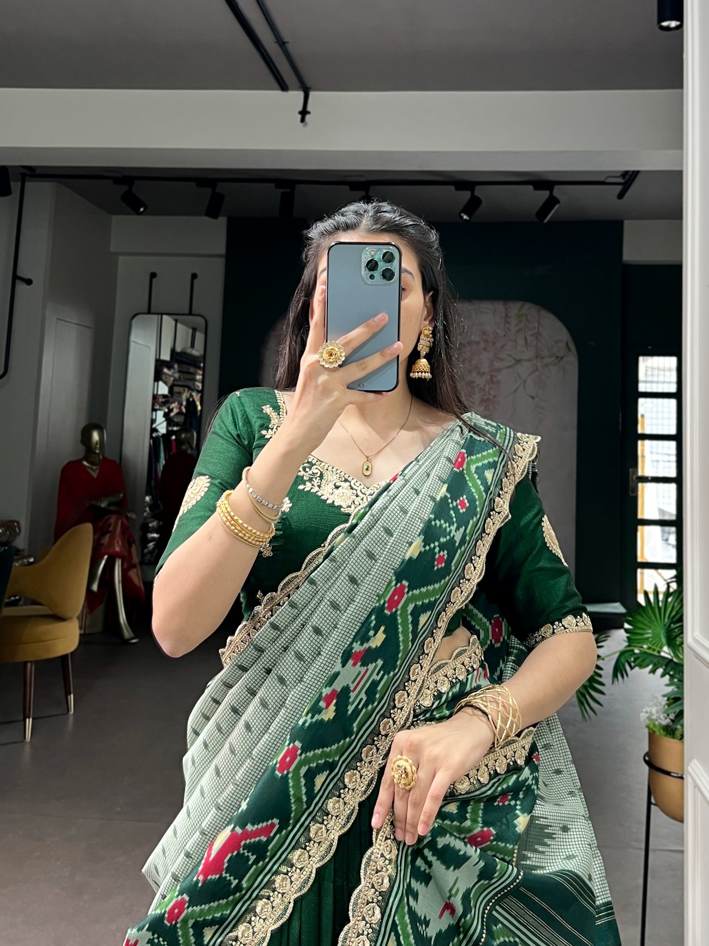 Rich Vichitra silk, graceful flair, and the timeless charm of Tussar silk come together to create a lehenga that speaks pure sophistication. 🌟