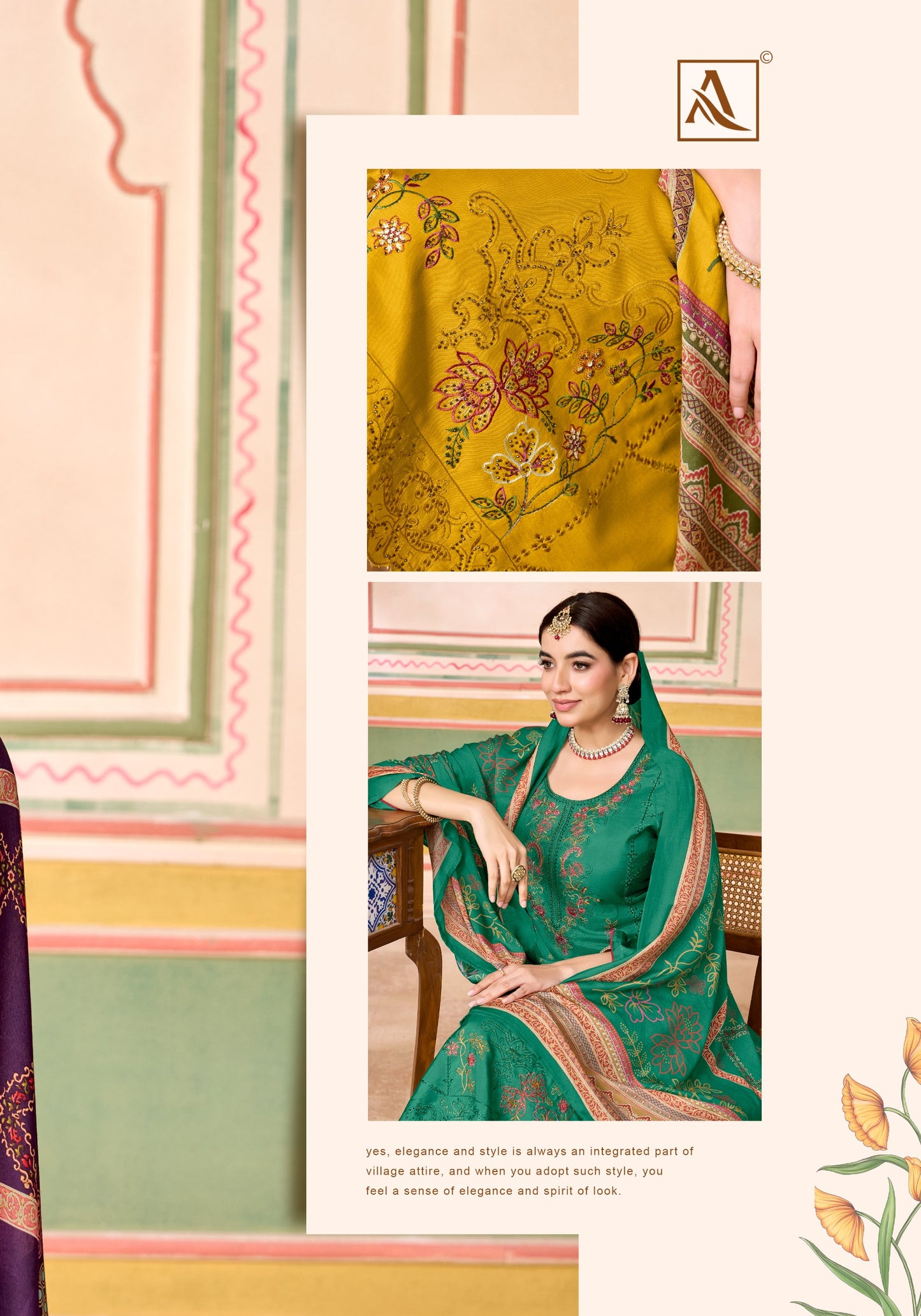 Viscose Maslin Designer Embroidery Work salwar kameez