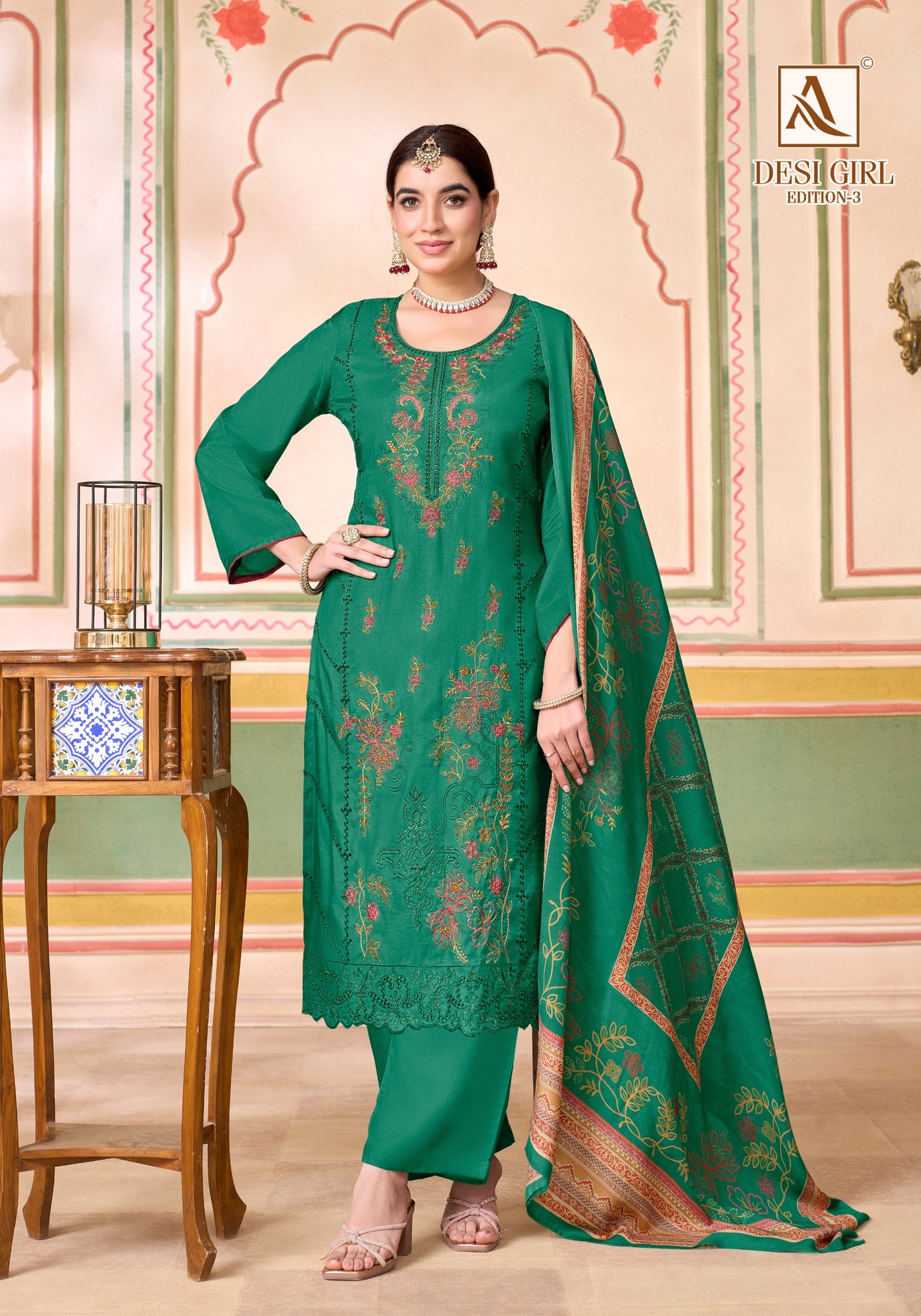 Viscose Maslin Designer Embroidery Work salwar kameez
