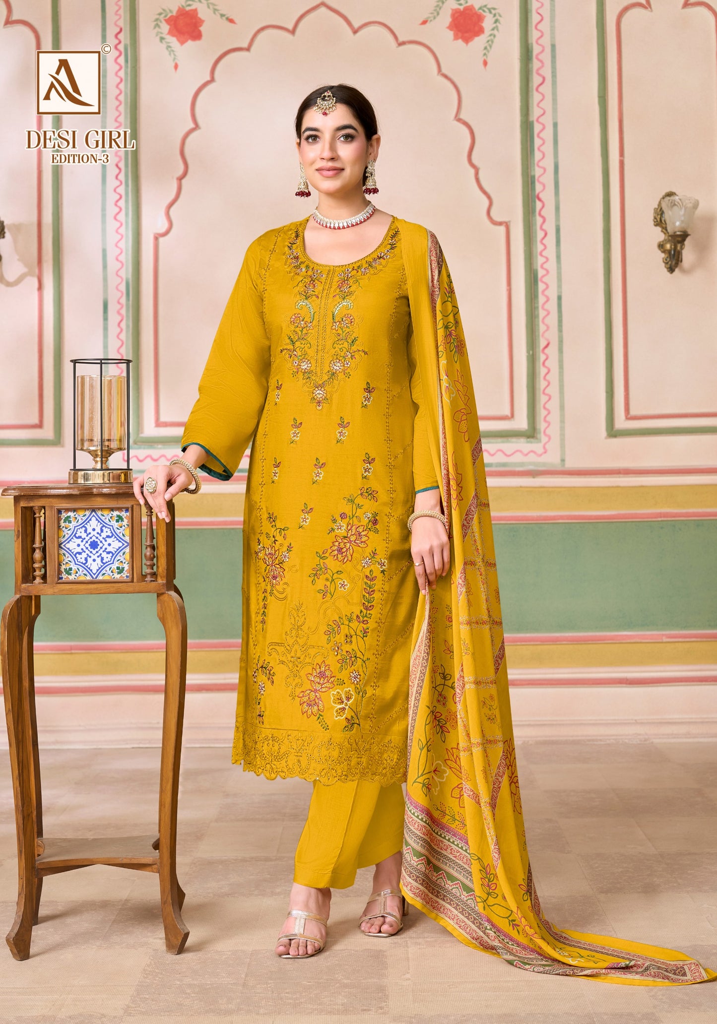 Viscose Maslin Designer Embroidery Work salwar kameez