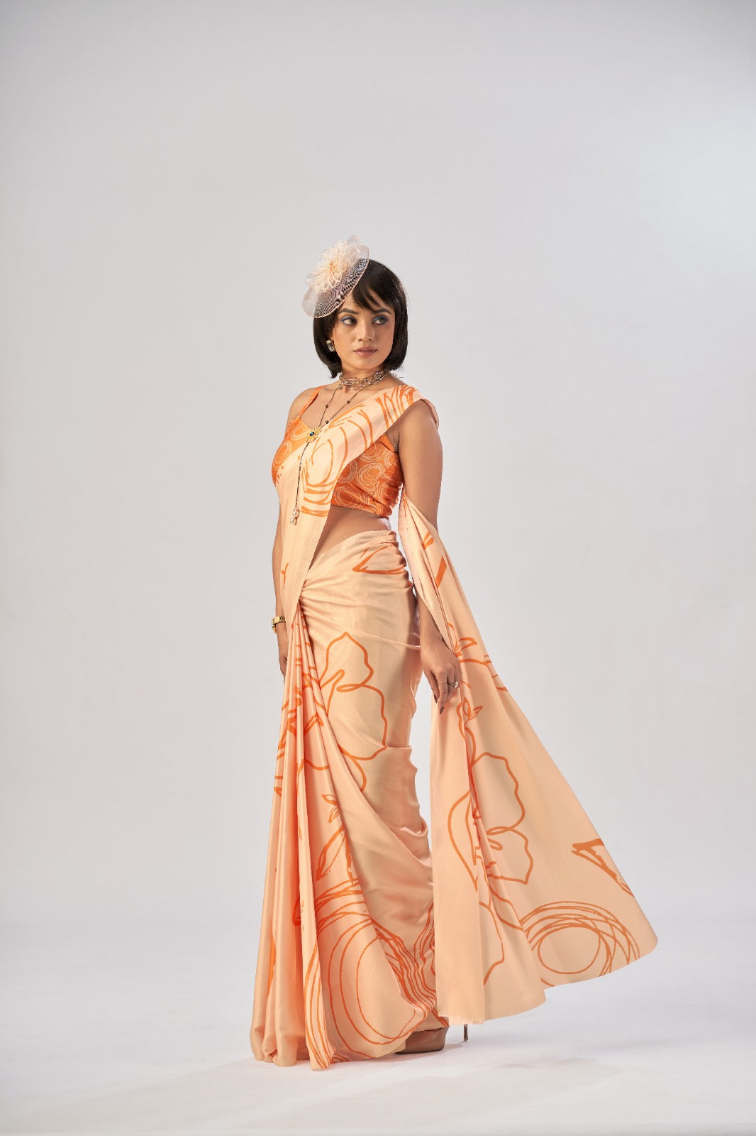 Satin silk ki smooth shine aur elegant prints… effortless grace in every drape