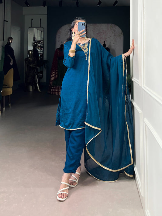 Draped in teal, dipped in grace and tradition