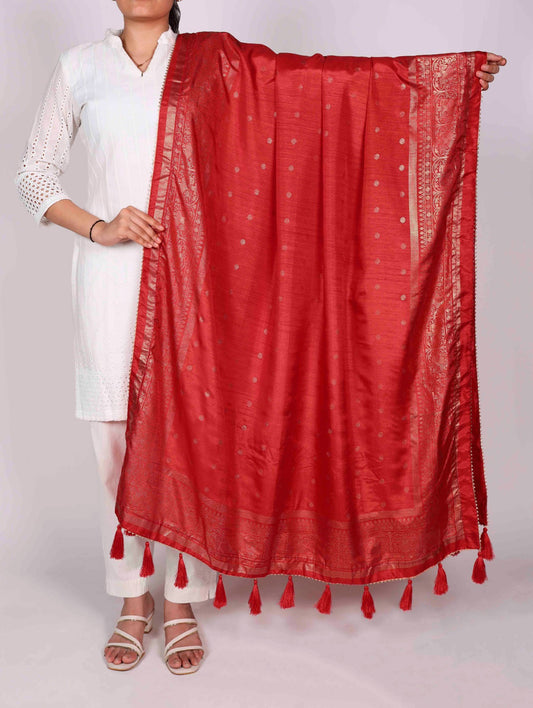 Grace wrapped in Tasar silk.