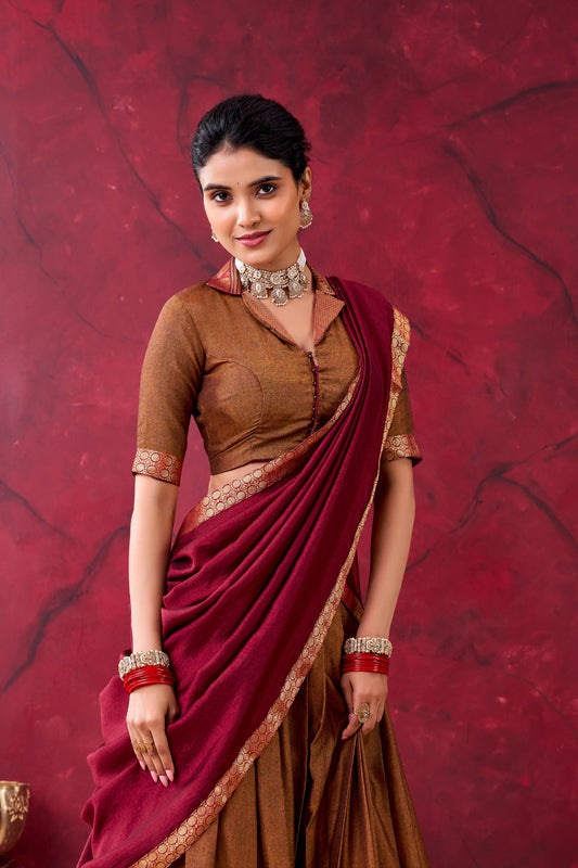 Twirl your fashion fervour with this celebrational and vibrant lehenga in promising color reflects interesting amalgamation of traditional heritage.