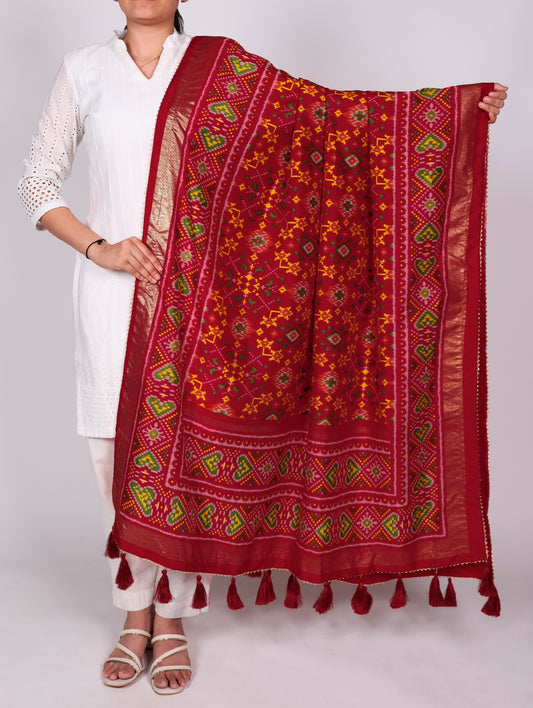 Grace wrapped in Tasar silk.