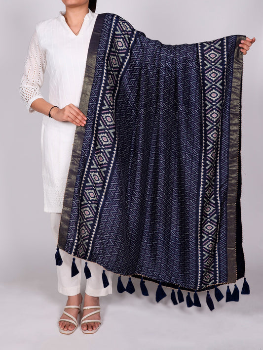 Grace wrapped in Tasar silk.