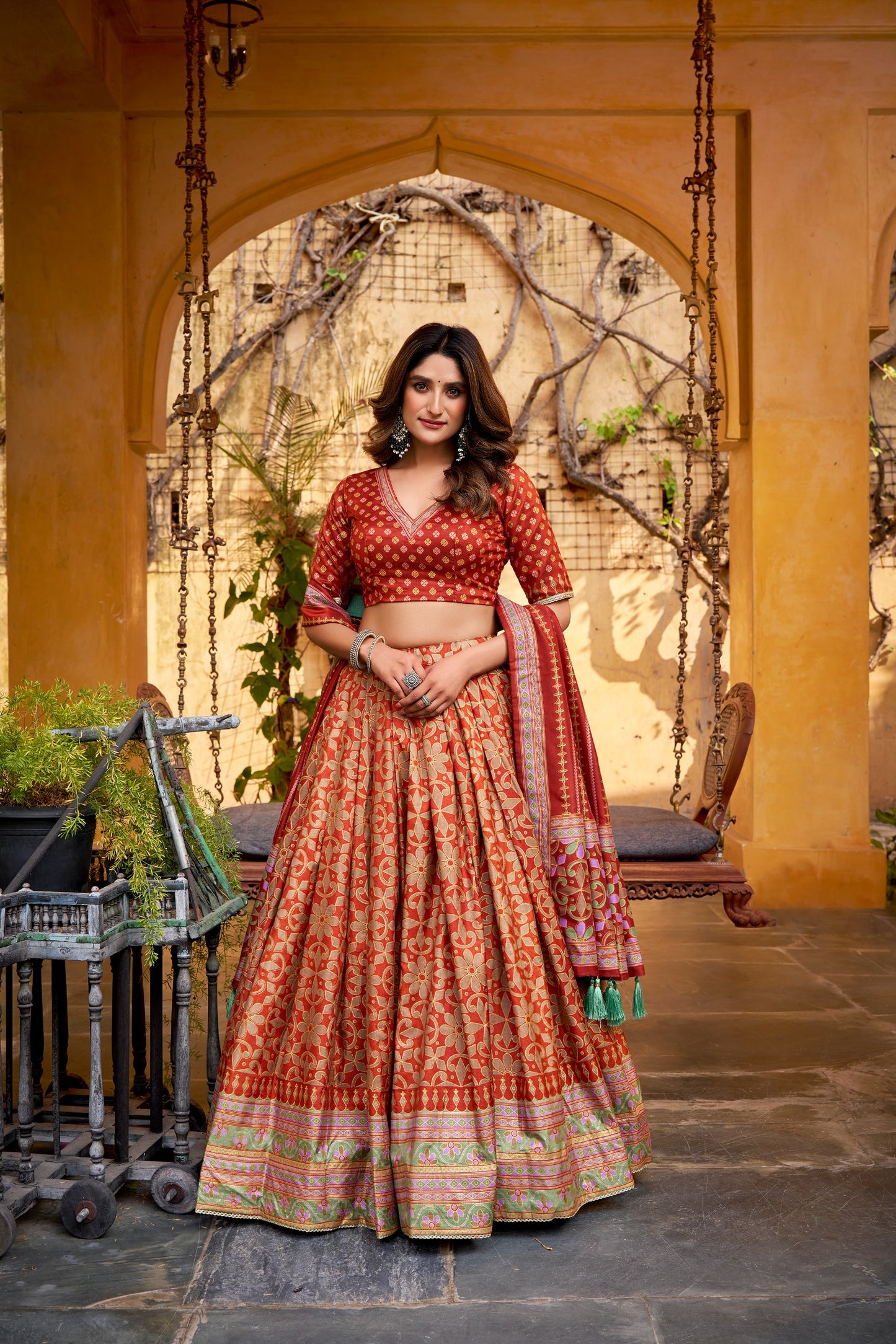 Rich textures of Tasar silk enhanced with iconic sparkle work for a look that’s timeless, festive, and unforgettable ✨