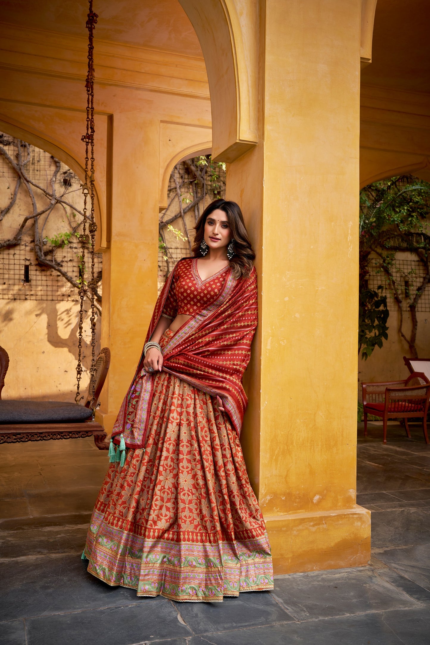 Rich textures of Tasar silk enhanced with iconic sparkle work for a look that’s timeless, festive, and unforgettable ✨