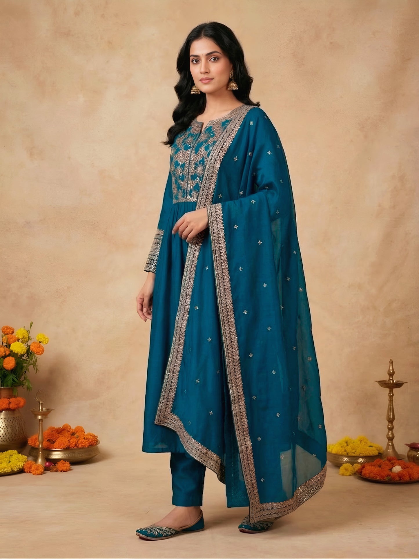 Let the smooth fall of Roman silk enhance your style with its classic charm and graceful finish 🦋