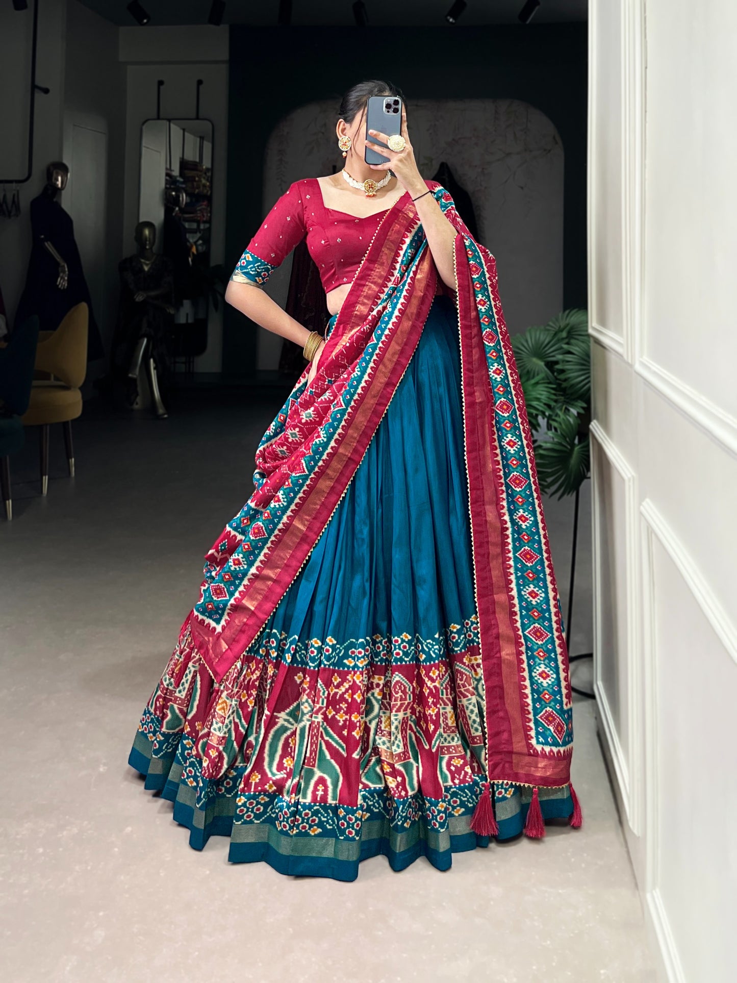 Twirling in tradition, shining in silk 🍁