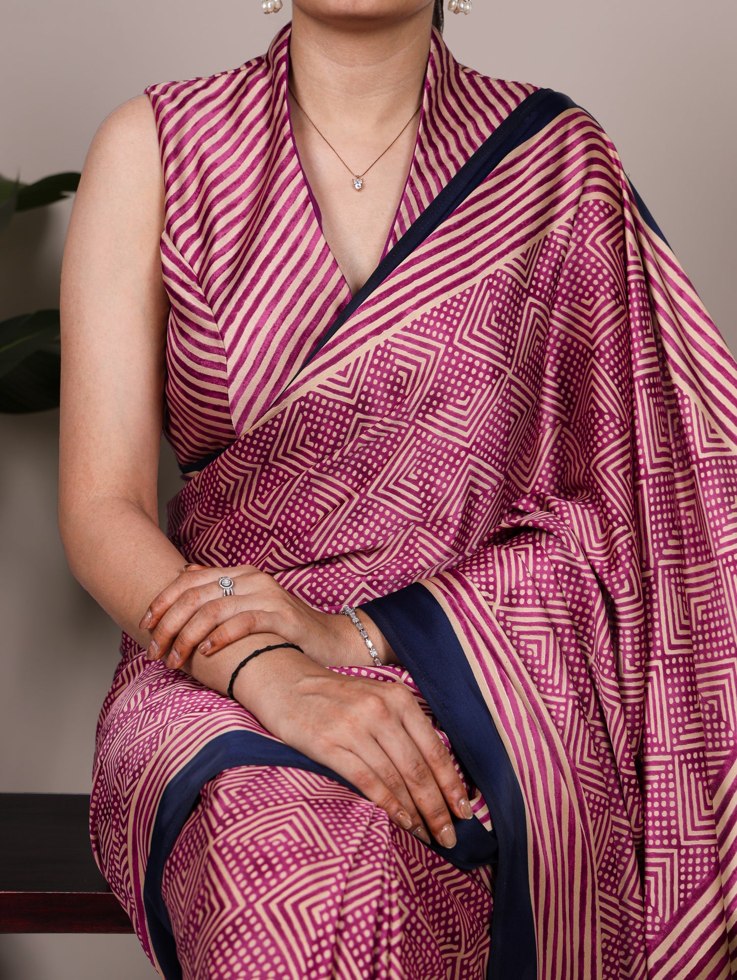 Crafted in soft dull silk with statement fancy prints, this saree blends classic charm with a modern touch 🌸