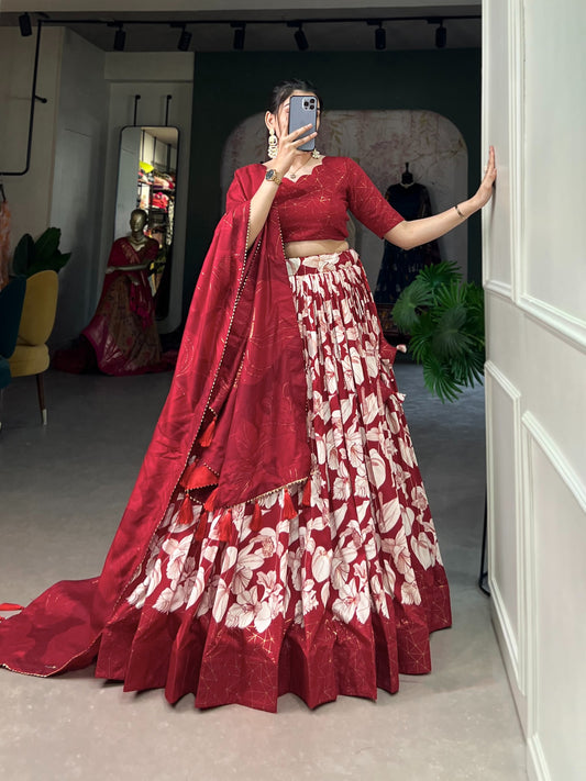 Draped in the raw beauty of Tasar Silk, glowing with tradition. 🦋
