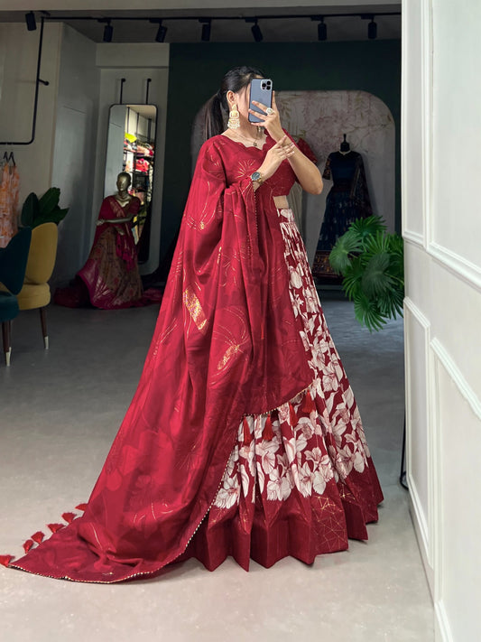 Draped in the raw beauty of Tasar Silk, glowing with tradition. 🦋