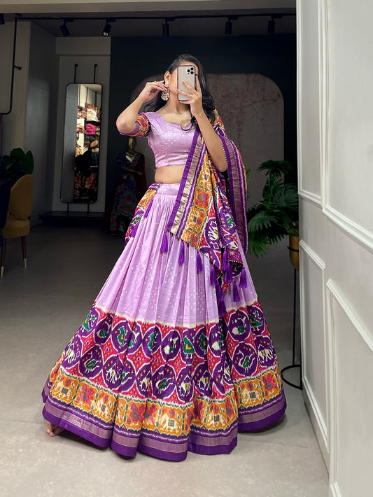 Draped in the raw beauty of Tasar Silk, glowing with tradition. 🦋