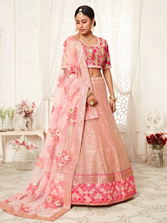 Blush Pink Designer Bridal Lehenga 💫