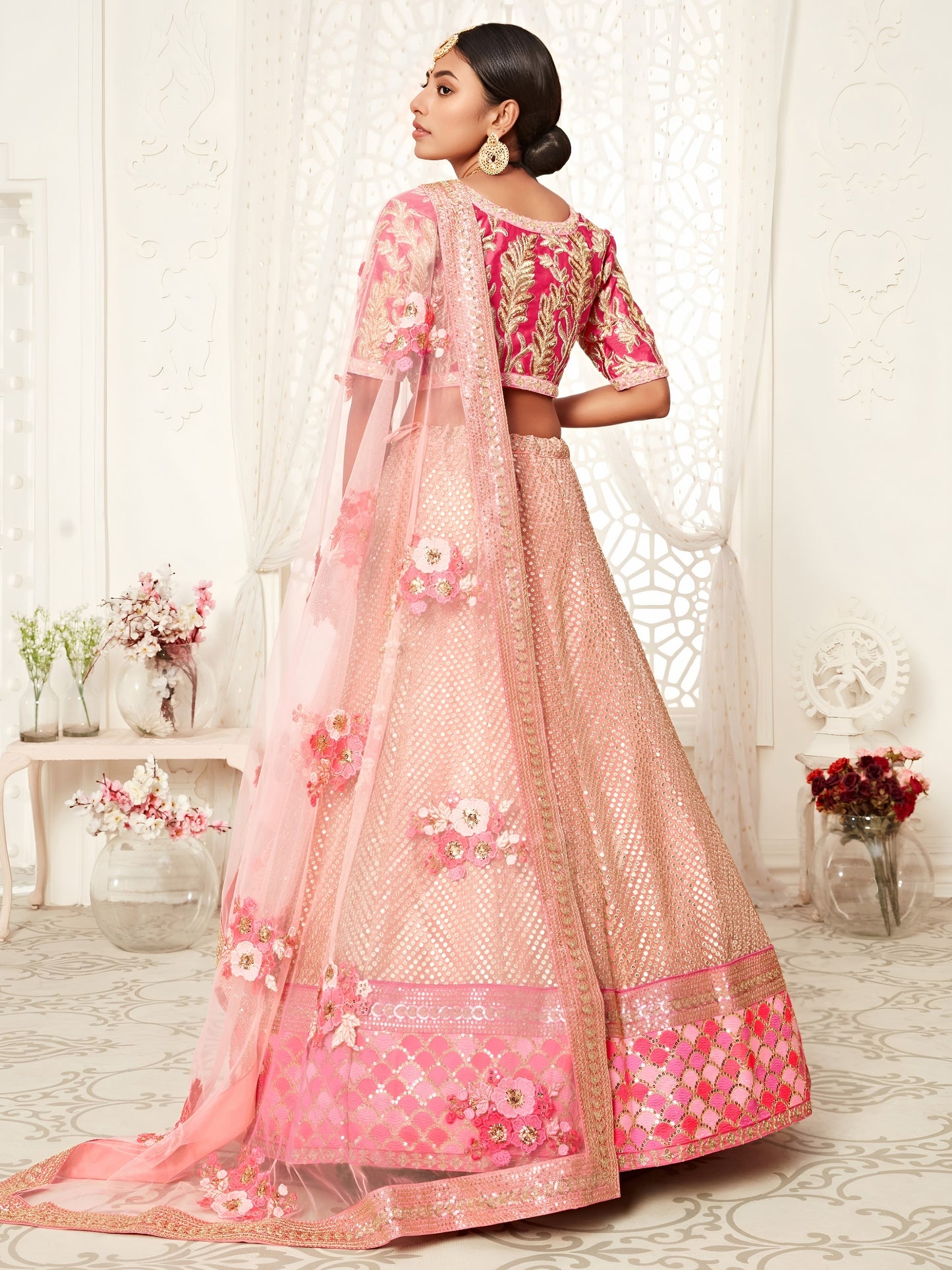 Blush Pink Designer Bridal Lehenga 💫