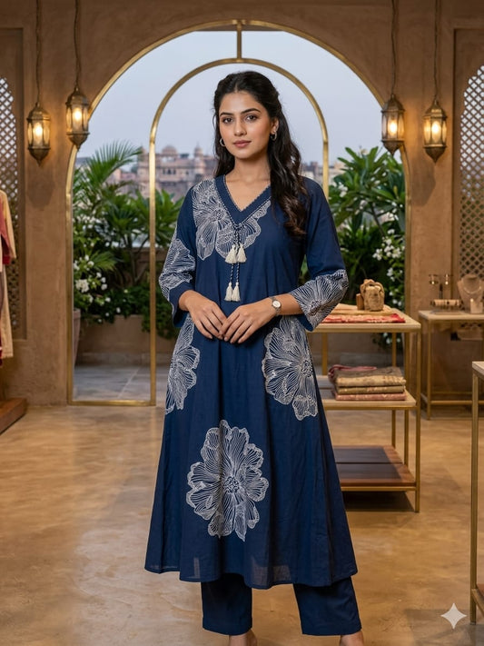 Taj Group Pure Cotton Discharge  print kurti
