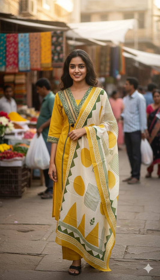 Aline hand work kurti