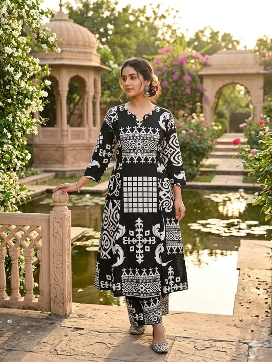 v neck Aline With one side pocket kurti