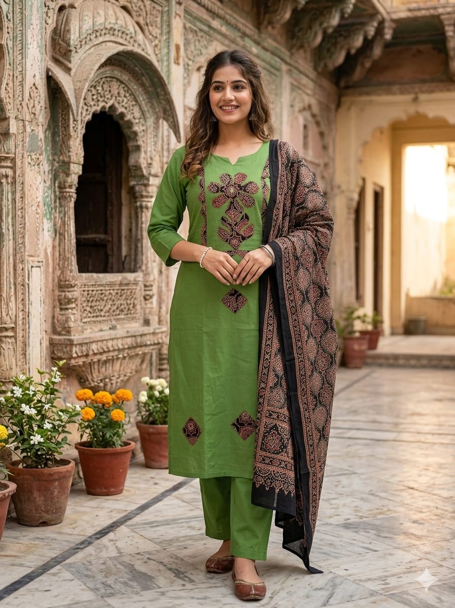 Pure Dhabu Cotton kurti  ✨