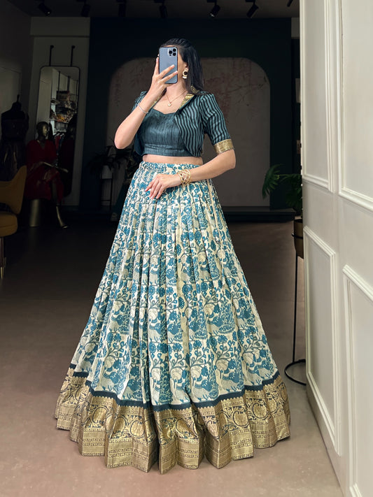 When tradition meets style Feel like royalty in this handcrafted Tasar Silk lehenga choli 🌸