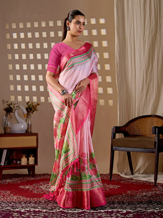 Soft Lichi Silk Saree