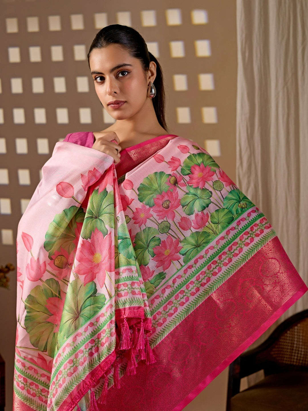 Soft Lichi Silk Saree