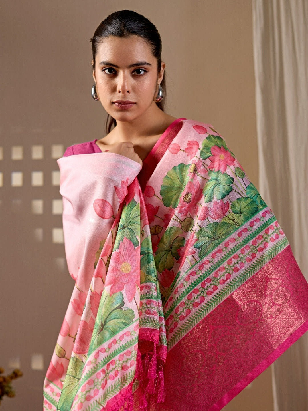 Soft Lichi Silk Saree